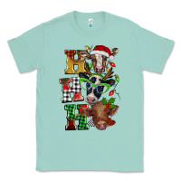 Seafoam Christmas ho ho ho cow Classic Tee - BarkalooDesign