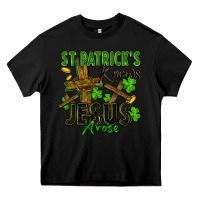 Black St. Patrick's knows Jesus arose Heavy Core Tee - FaDigitalArtStudio