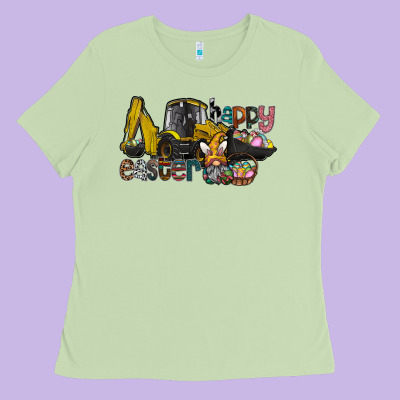 Happy Easter Ladies Tee Designed By Cowhidedigitalart