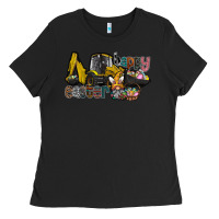 Black Happy Easter Ladies Tee - CowhideDigitalArt