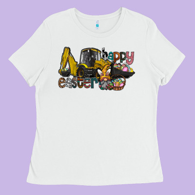 Happy Easter Ladies Tee Designed By Cowhidedigitalart