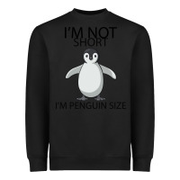 Black I'm Not Short I'm Penguin Size Heavyweight Sweatshirt - Bettercallsaul