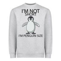 Heather Grey I'm Not Short I'm Penguin Size Heavyweight Sweatshirt - Bettercallsaul