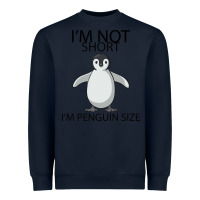 Navy I'm Not Short I'm Penguin Size Heavyweight Sweatshirt - Bettercallsaul