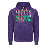 Cloud Purple hippie soul with tie dye and flowers Vintage Hoodie - Artiststas
