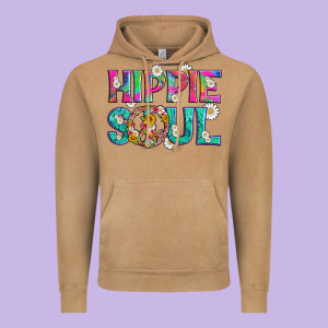 Hippie Soul With Tie Dye And Flowers Vintage Hoodie Designed By Artiststas