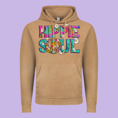 Hippie Soul With Tie Dye And Flowers Vintage Hoodie Designed By Artiststas