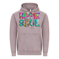 Vintage Zinc hippie soul with tie dye and flowers Vintage Hoodie - Artiststas