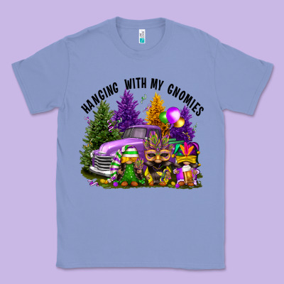 Mardi Gras Hanging With My Gnomies Classic Tee Designed By Fadigitalartstudio