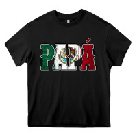 Black Mexican Flag Papá Heavy Core Tee - Jasminsmagicworld