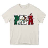 Cream Mexican Flag Papá Heavy Core Tee - Jasminsmagicworld