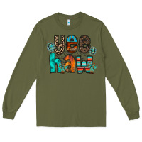 Army Green yee haw Long Sleeve Tee - RacoonDesign
