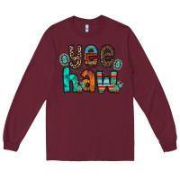 Burgundy yee haw Long Sleeve Tee - RacoonDesign