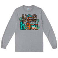 Heather Grey yee haw Long Sleeve Tee - RacoonDesign