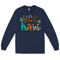 Navy yee haw Long Sleeve Tee - RacoonDesign
