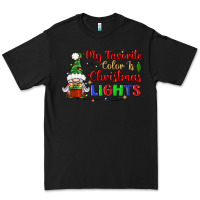 Black my favorite color is christmas lights Premium Tee - BundleAndBundleShop