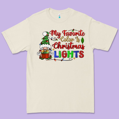 My Favorite Color Is Christmas Lights Premium Tee Designed By Bundleandbundleshop