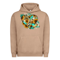 Pigment Burro Leopard Sunflower Cowhide Glitter Heart Urban Hoodie - RanaPortraitStore