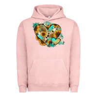 Pigment Salmon Leopard Sunflower Cowhide Glitter Heart Urban Hoodie - RanaPortraitStore