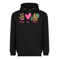 Black peace love horses Heavyweight Hoodie - RanaPortraitStore