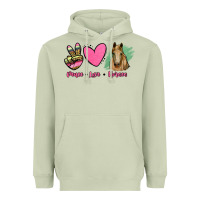 Matcha peace love horses Heavyweight Hoodie - RanaPortraitStore