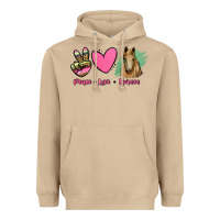 Mushroom peace love horses Heavyweight Hoodie - RanaPortraitStore