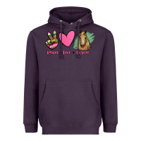 Plum peace love horses Heavyweight Hoodie - RanaPortraitStore