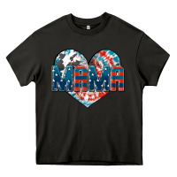 Asphalt American Mama heart Heavy Core Tee - FaDigitalArtStudio