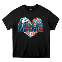 Black American Mama heart Heavy Core Tee - FaDigitalArtStudio