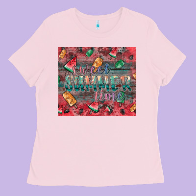 Summer Vibes Ladies Tee Designed By Cowhidedigitalart