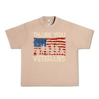 Burro Thank You Veterans American Flag Patriotic Urban Heavy Tee - baoMotion