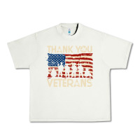 Pistachio Thank You Veterans American Flag Patriotic Urban Heavy Tee - baoMotion