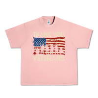 Salmon Thank You Veterans American Flag Patriotic Urban Heavy Tee - baoMotion