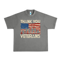 Tornado Thank You Veterans American Flag Patriotic Urban Heavy Tee - baoMotion