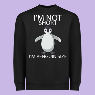 I'm Not Short I'm Penguin Size Heavyweight Sweatshirt Designed By Bettercallsaul
