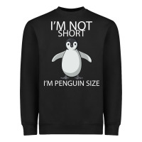 Black I'm Not Short I'm Penguin Size Heavyweight Sweatshirt - Bettercallsaul