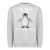 Heather Grey I'm Not Short I'm Penguin Size Heavyweight Sweatshirt - Bettercallsaul