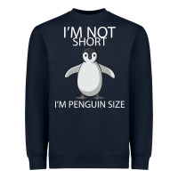 Navy I'm Not Short I'm Penguin Size Heavyweight Sweatshirt - Bettercallsaul
