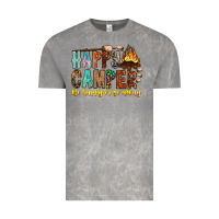 Cloud Rock Happy Camper Be Happy Or Go Away Vintage Tee - CowhideDigitalArt