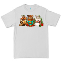 Dove Grey Halloween thanksgiving christmas coffee cups Premium Tee - FaDigitalArtStudio