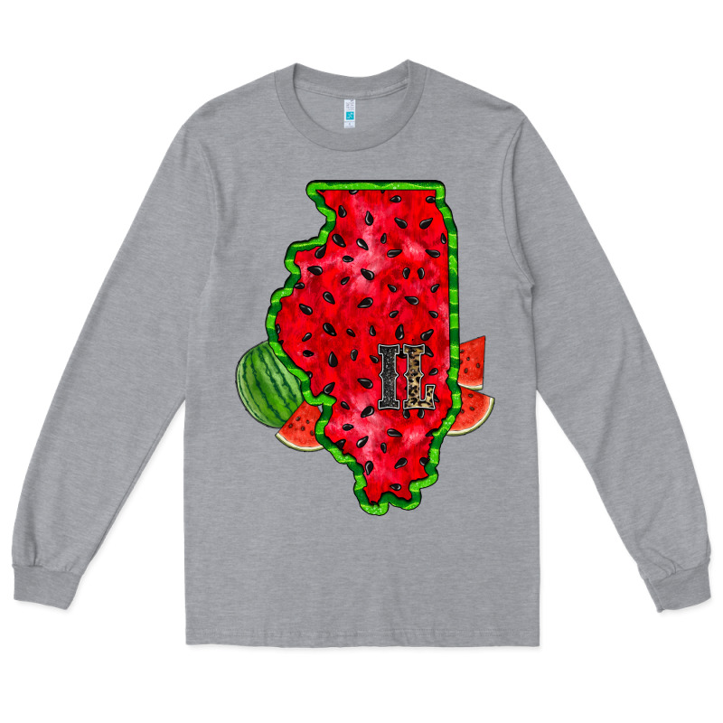 Illinois Watermelon Long Sleeve Tee by RacoonDesign | Teevron