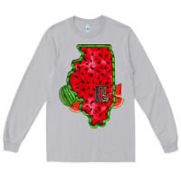 Moon Dust illinois watermelon Long Sleeve Tee - RacoonDesign