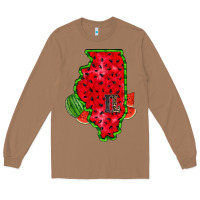 Toasted Coconut illinois watermelon Long Sleeve Tee - RacoonDesign