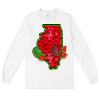 White illinois watermelon Long Sleeve Tee - RacoonDesign