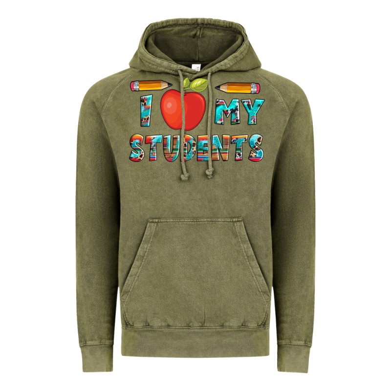 I Love My Students With Pen And Vintage Hoodie by Artiststas | Teevron
