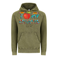 Vintage Olive i love my students with pen and Vintage Hoodie - Artiststas