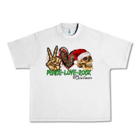 Lunar Rock Peace Love Rock Christmas Urban Heavy Tee - CowhideDigitalArt