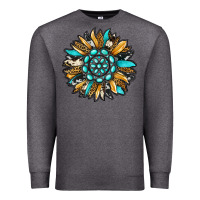 Charcoal Heather gemstone sunflower Premium Sweatshirt - RanaPortraitStore