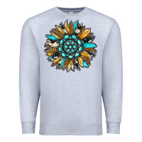 Heather Grey gemstone sunflower Premium Sweatshirt - RanaPortraitStore