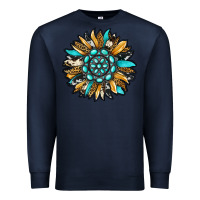 Navy gemstone sunflower Premium Sweatshirt - RanaPortraitStore